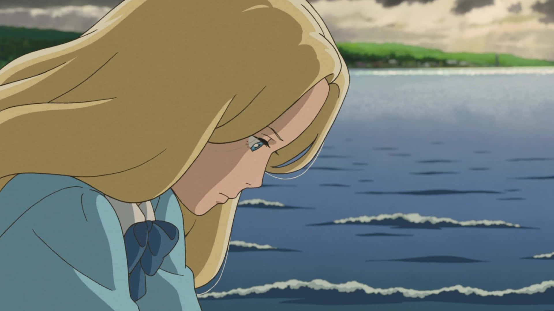 When Marnie Was There, anime girl, blue outfit, Full HD Desktop Wallpaper