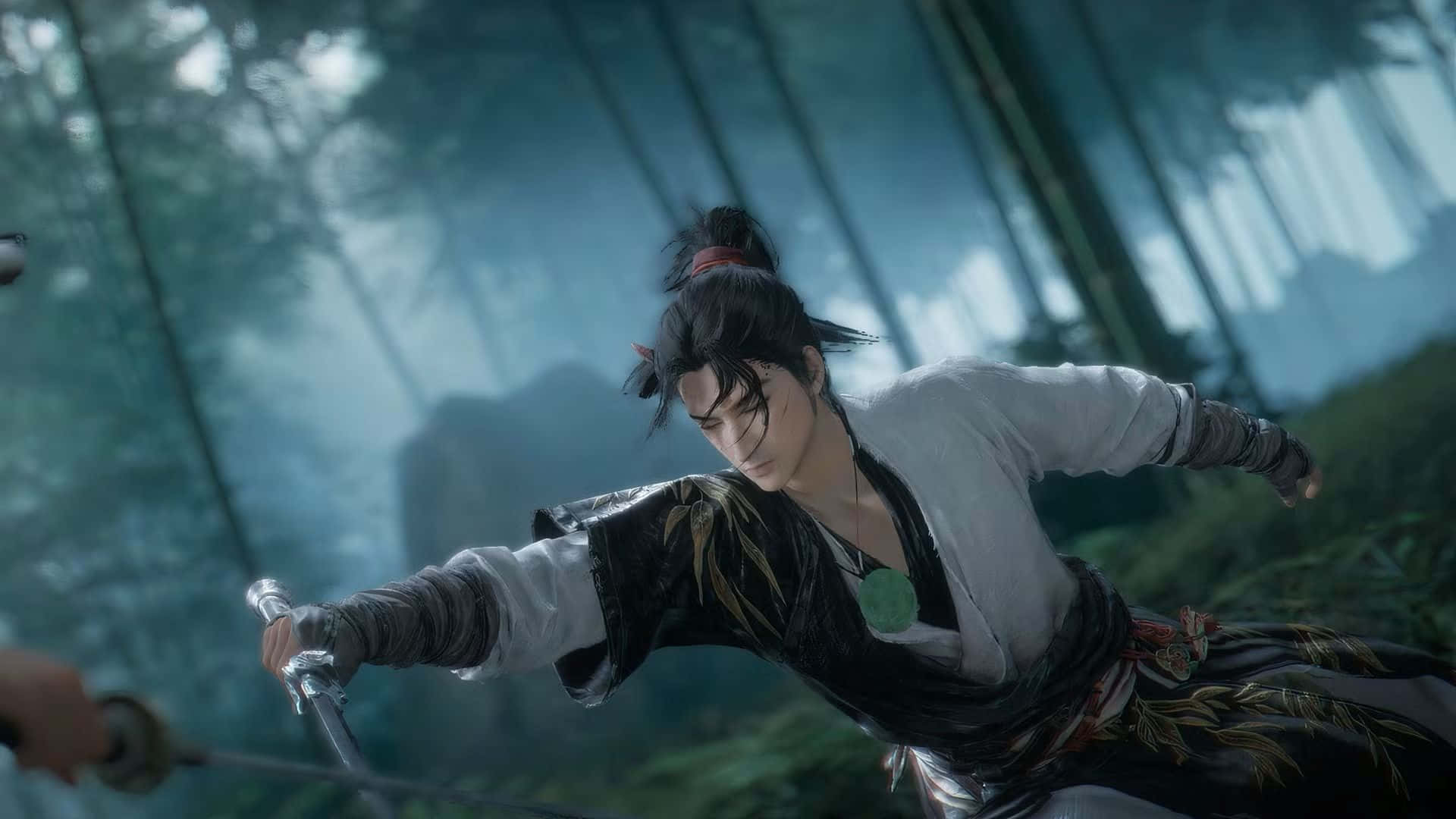 Where Winds Meet, swordsman, traditional robes, Full HD Desktop Wallpaper