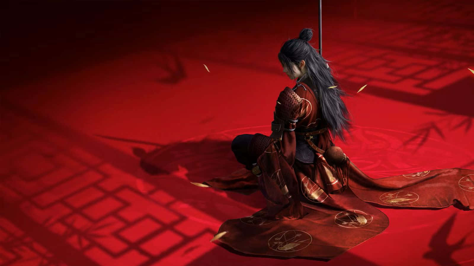 Where Winds Meet, samurai, red armor, HD Desktop Wallpaper