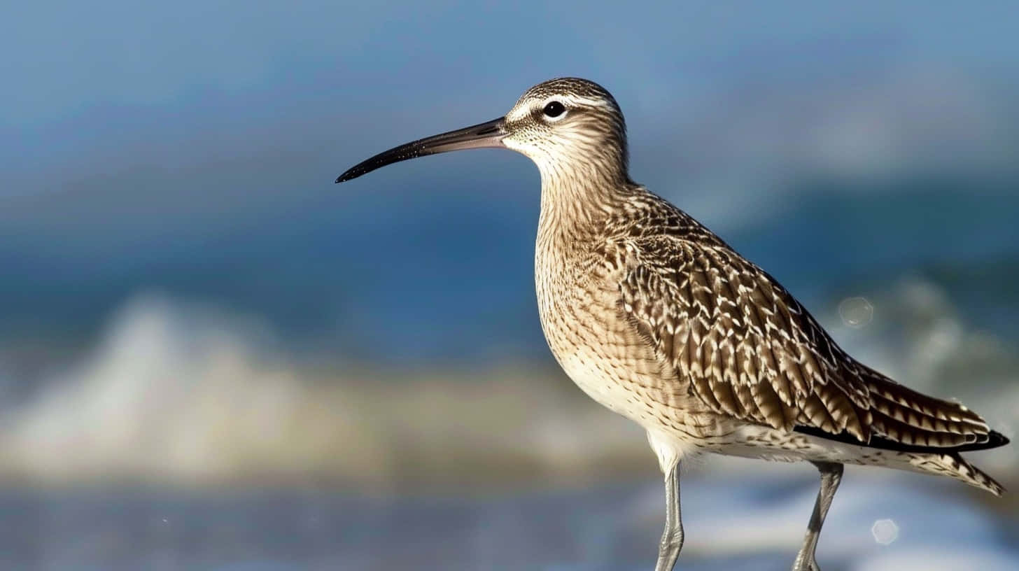 Whimbrel, shorebird, seaside, HD Desktop Wallpaper