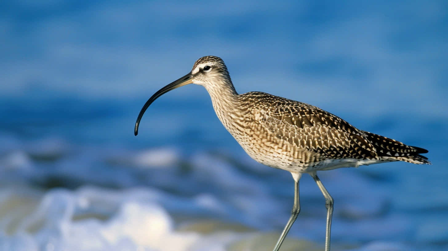 Whimbrel, shorebird, seaside, HD Desktop Wallpaper