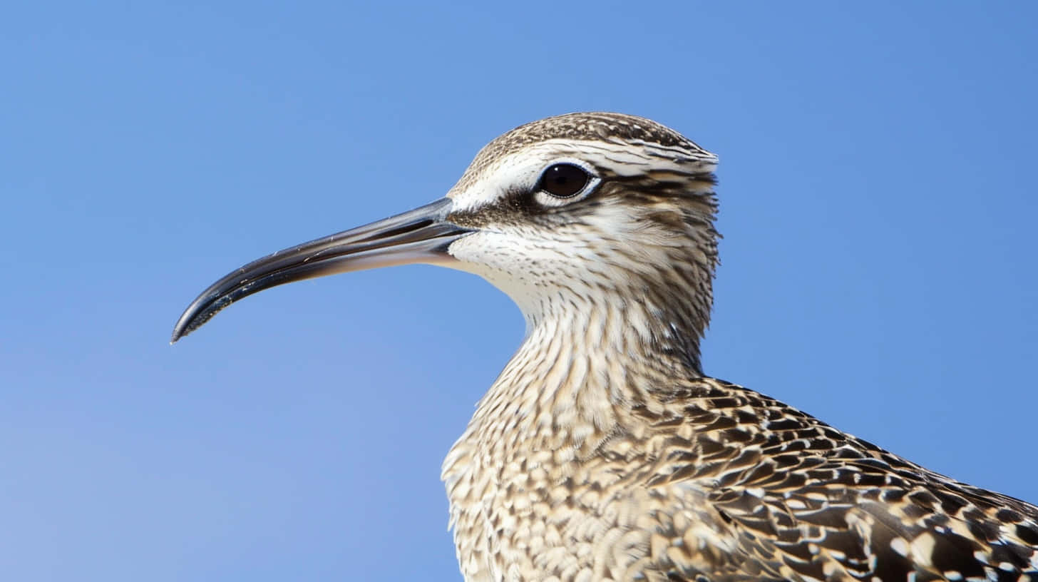 Whimbrel, curlew bird, long curved beak, HD Desktop Wallpaper