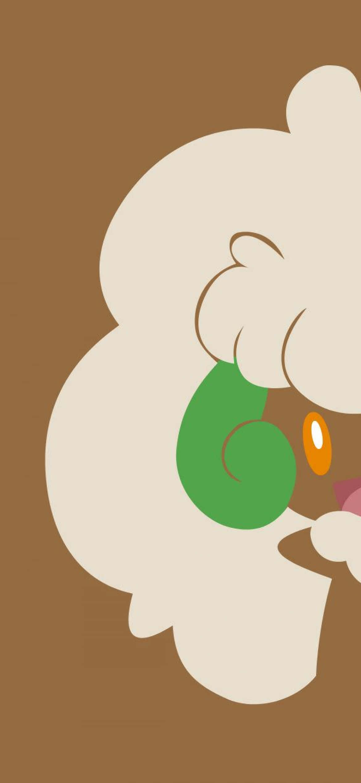 Whimsicott, brown background, white creature, Full HD Phone Wallpaper
