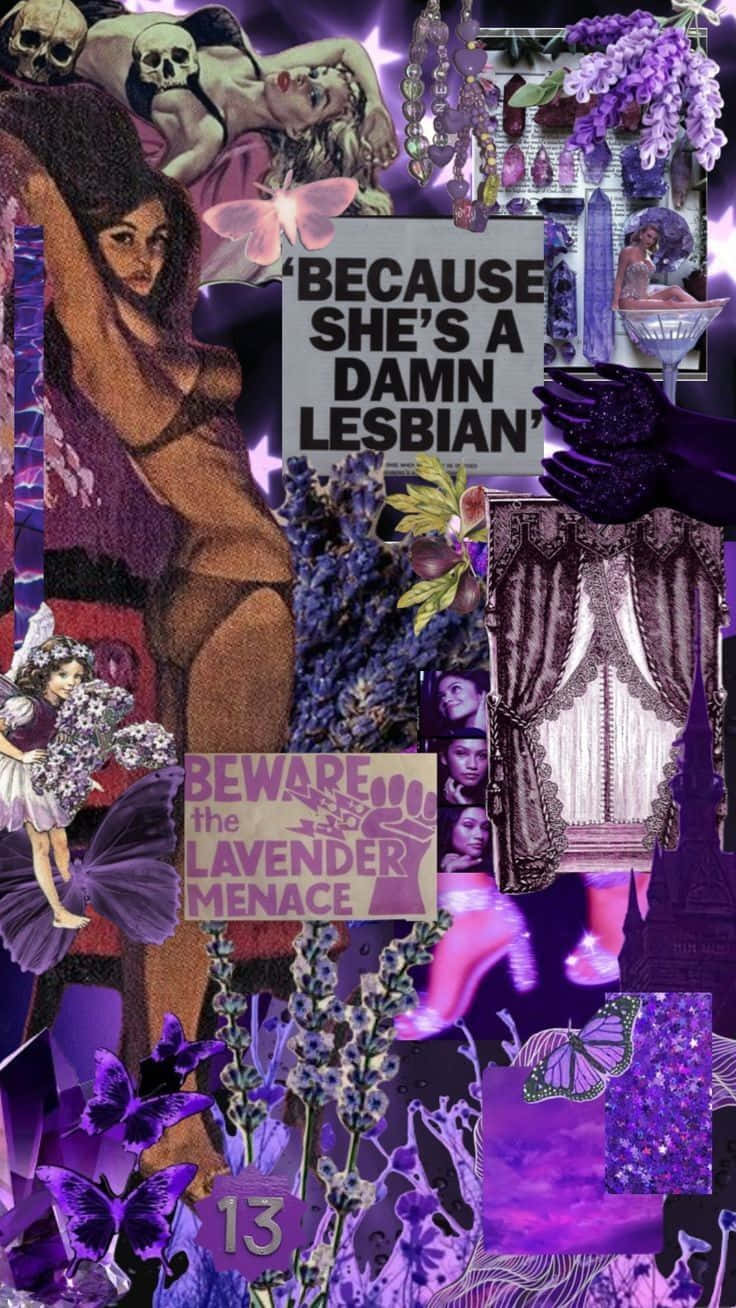 Whimsigoth Collage Aesthetic, vibrant purple, skulls, HD Phone Wallpaper