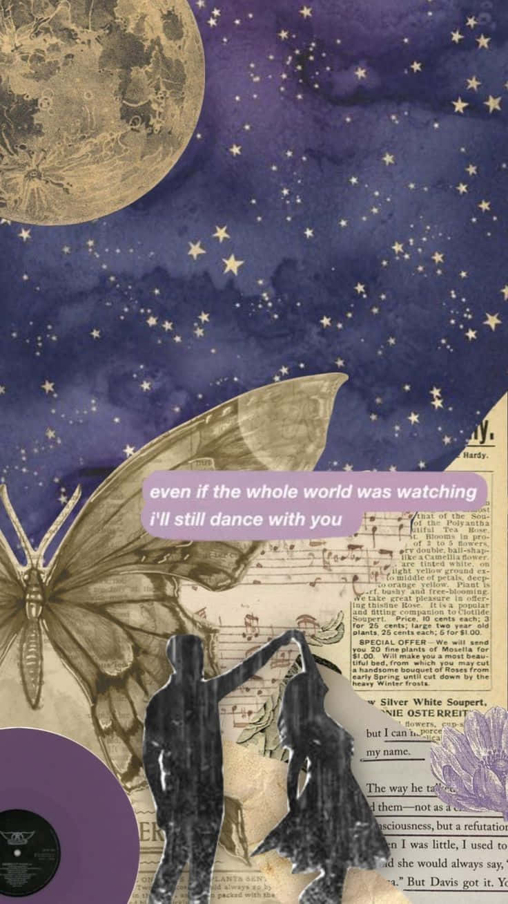 Whimsigoth, moonlit dance, starry purple night sky, HD Phone Wallpaper