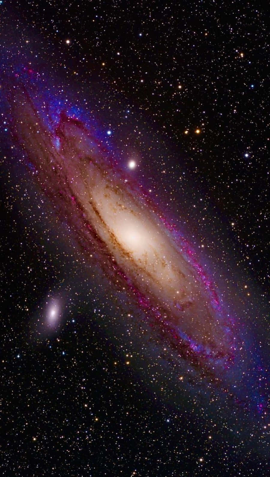 Whirlpool Galaxy, purple, gold, HD Phone Wallpaper