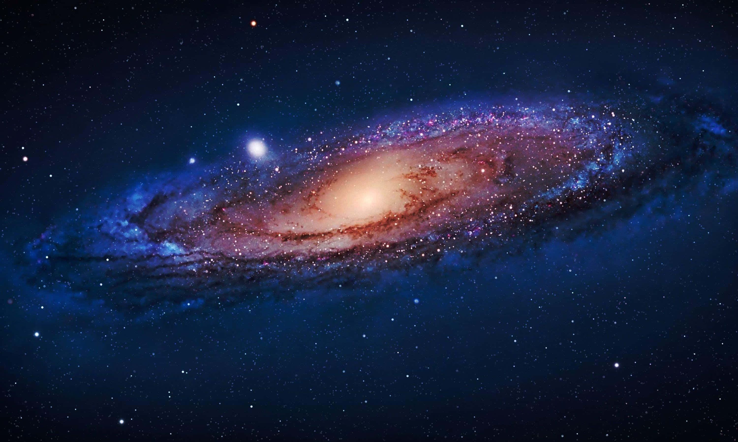 Whirlpool Galaxy, blue, purple, 2K Desktop Wallpaper