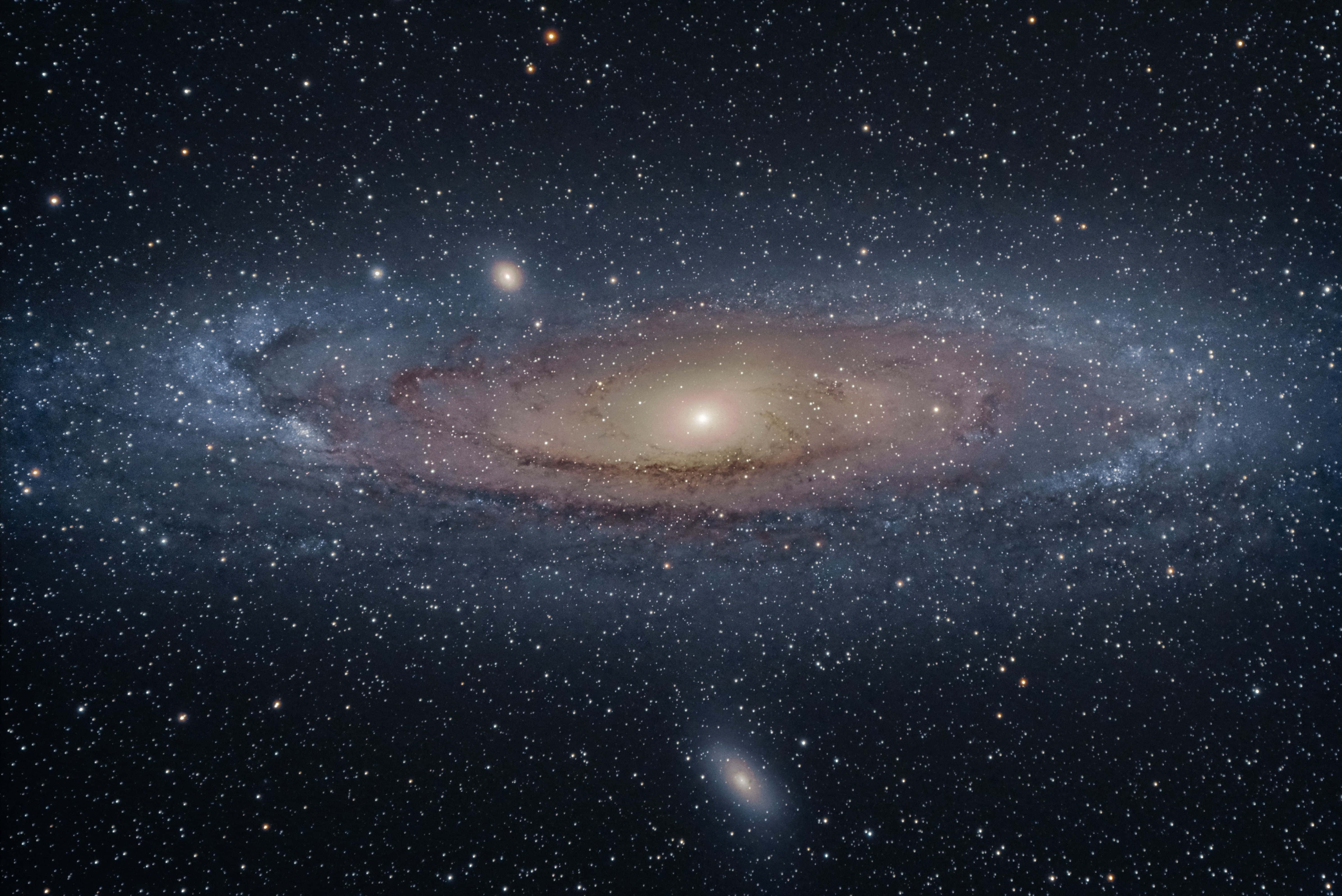 Whirlpool Galaxy, deep indigo, starfield, 5K Desktop Wallpaper