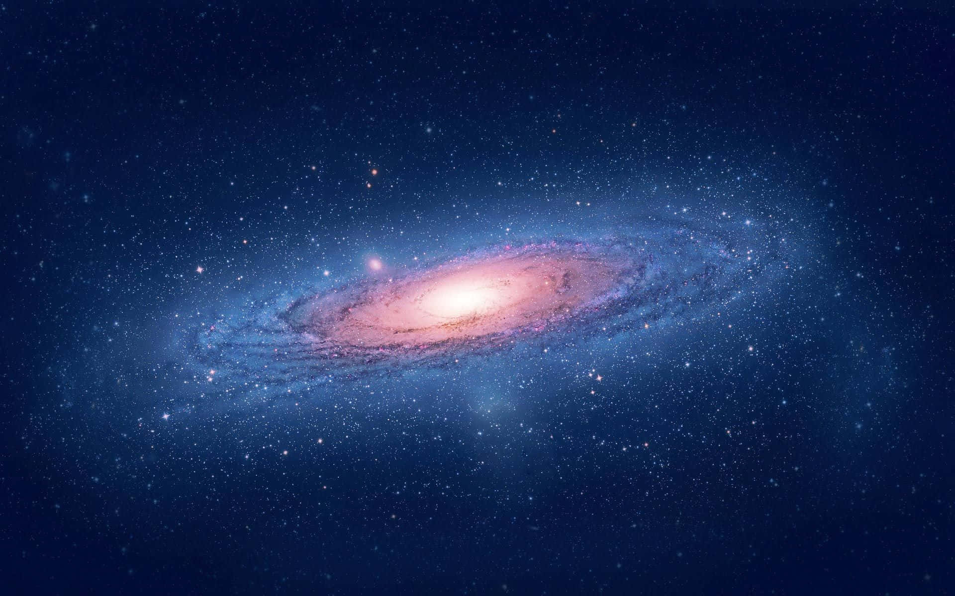 Whirlpool Galaxy, pink and blue hues, spiral galaxy, Full HD Desktop Wallpaper