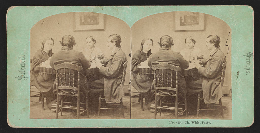 victorian era whist party, stereograph, whist, SD Desktop Wallpaper
