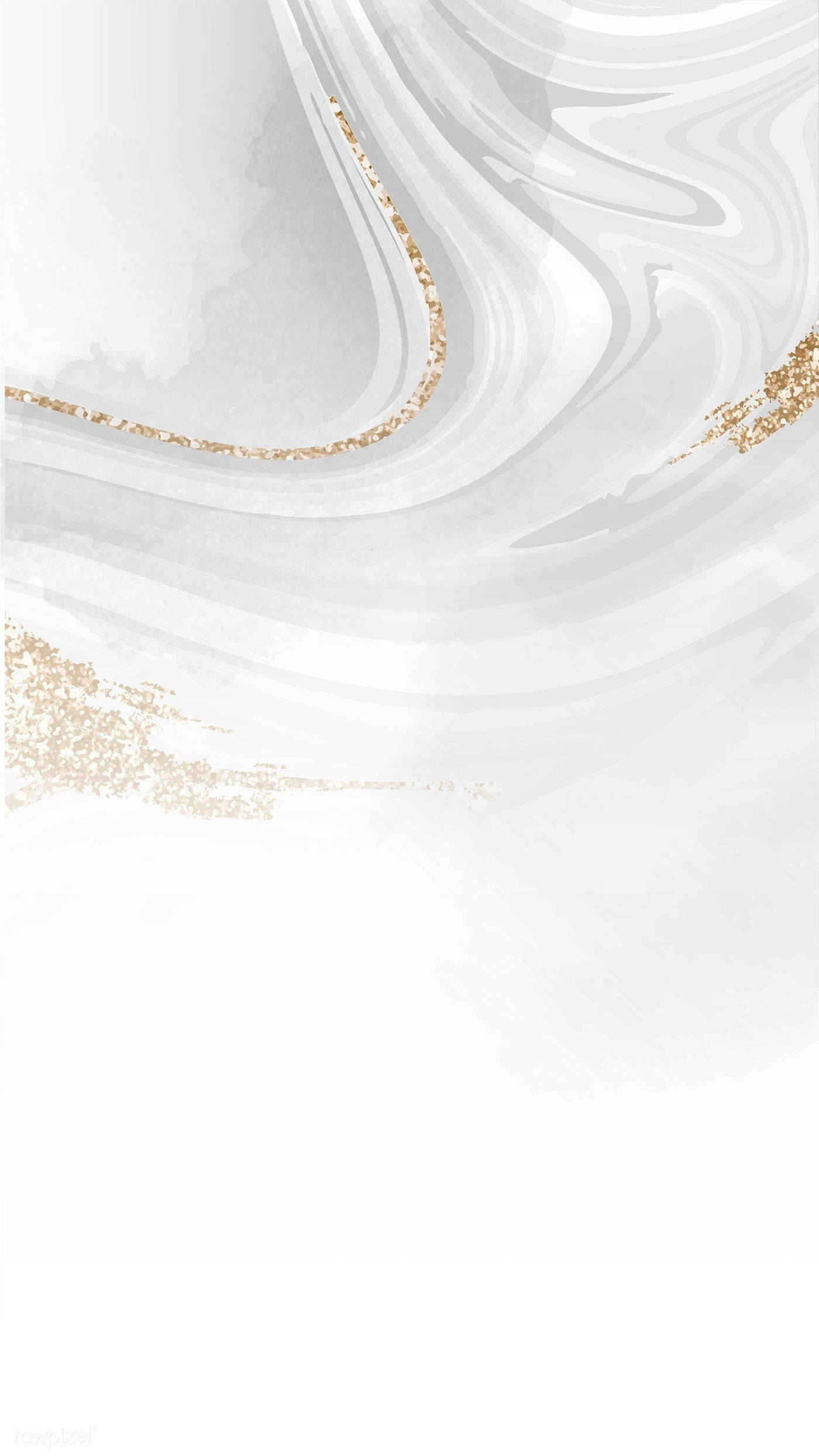 white, gold, abstract swirls, Full HD Phone Wallpaper