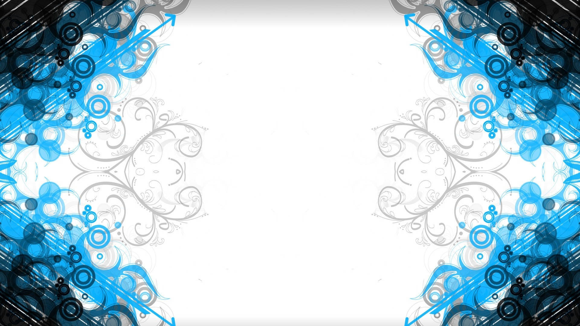 swirling blue, cool white, white center, Full HD Desktop Wallpaper