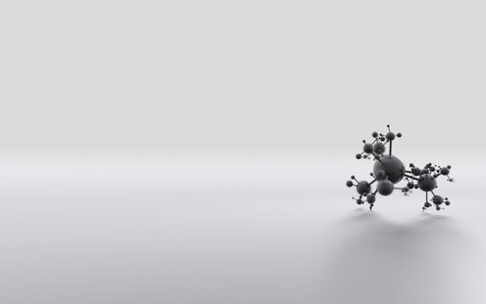molecules, cool white, 3d-rendered, Full HD Desktop Wallpaper