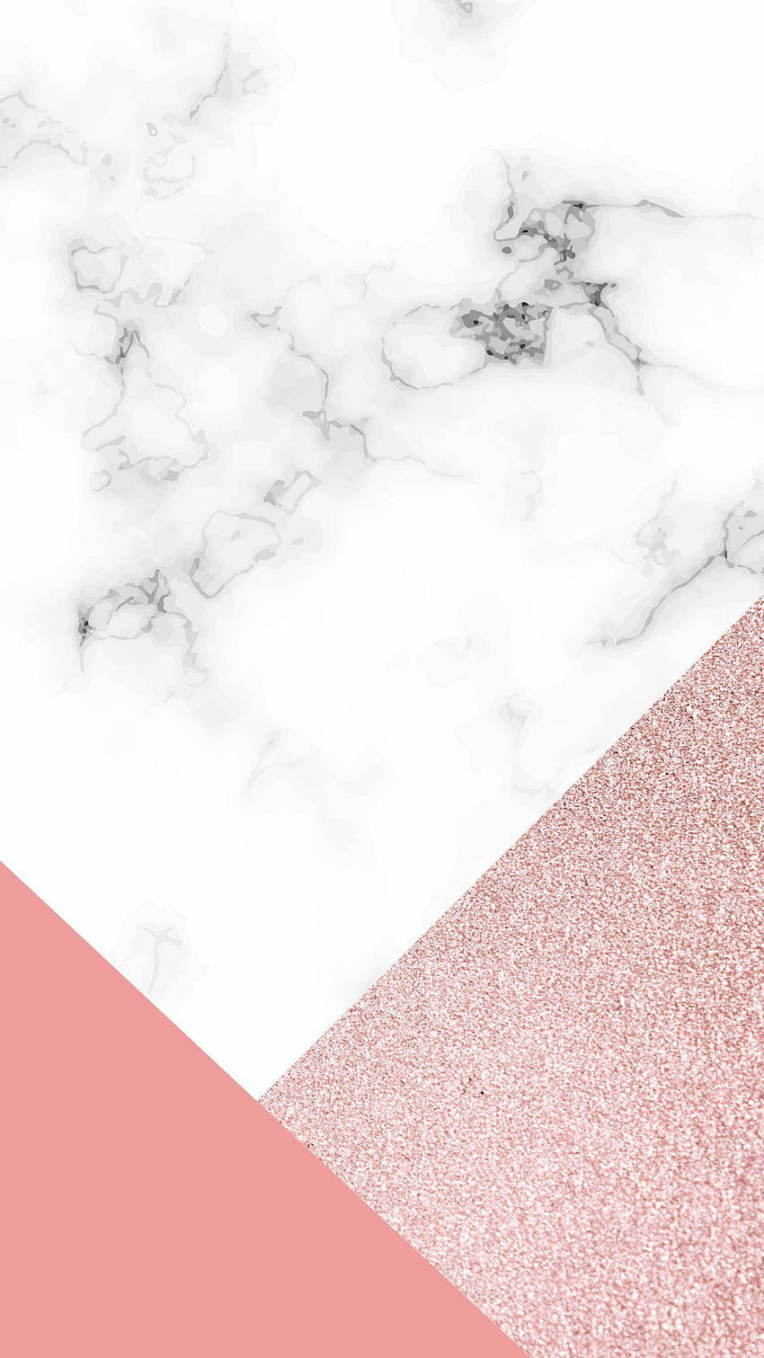 pink and white marble cuts, rose gold glitter, gray veins, HD Phone Wallpaper