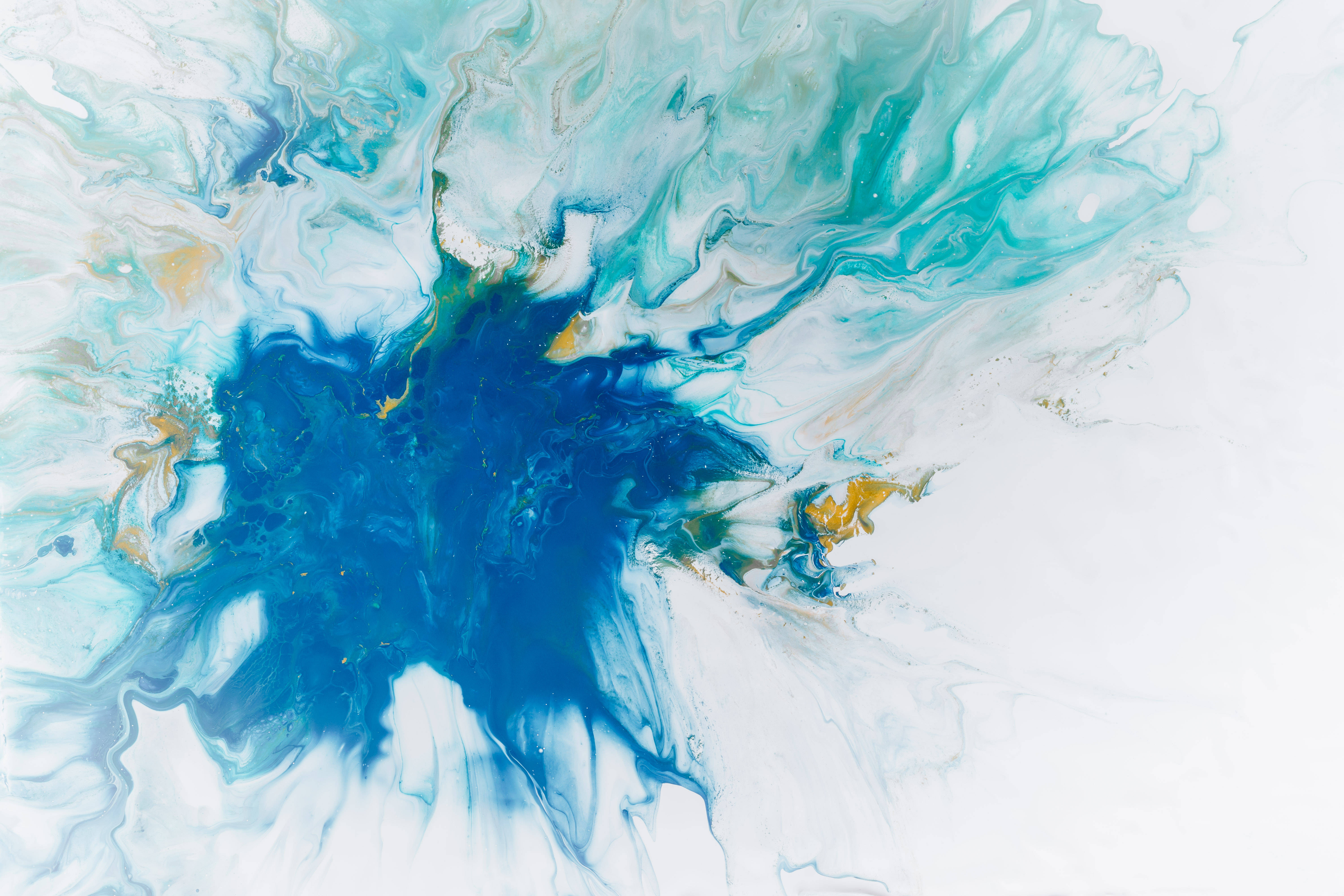 white, blue, gold, 5K Desktop Wallpaper