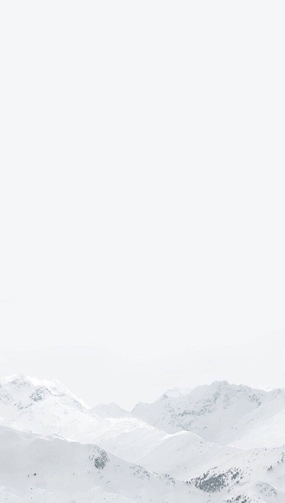 iPhone, snowy mountain peaks, hazy white sky, HD Phone Wallpaper