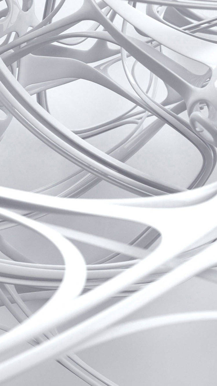 abstract sculpture, white organic curves, intricate loops, HD Phone Wallpaper