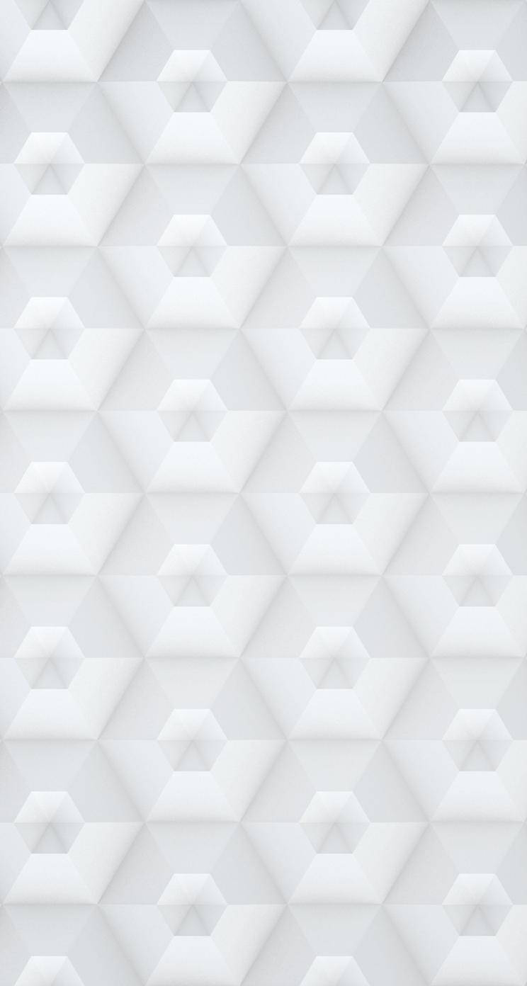 iOS 7, white hexagonal shapes, 3D patterns, HD Phone Wallpaper