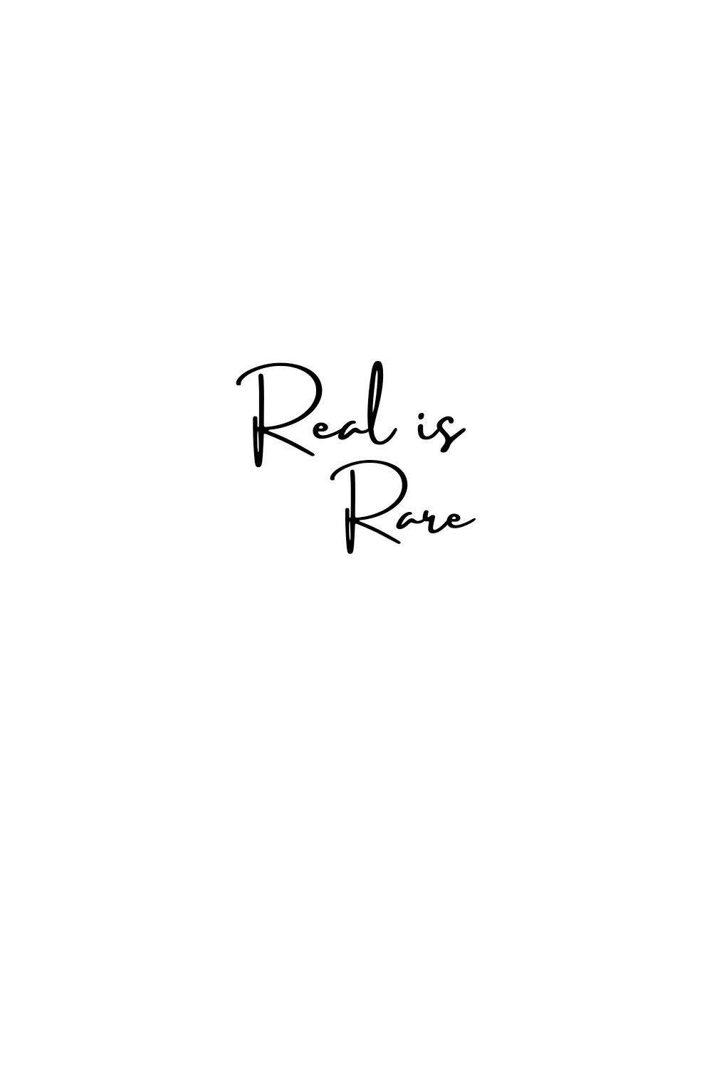 white aesthetic tumblr, minimalist black cursive text, Real is Rare, HD Phone Wallpaper