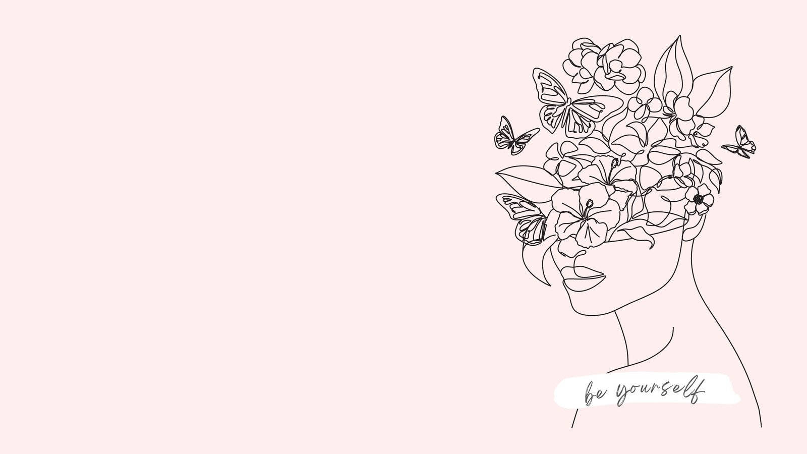 White Aesthetic Tumblr, woman, flowers, HD Desktop Wallpaper