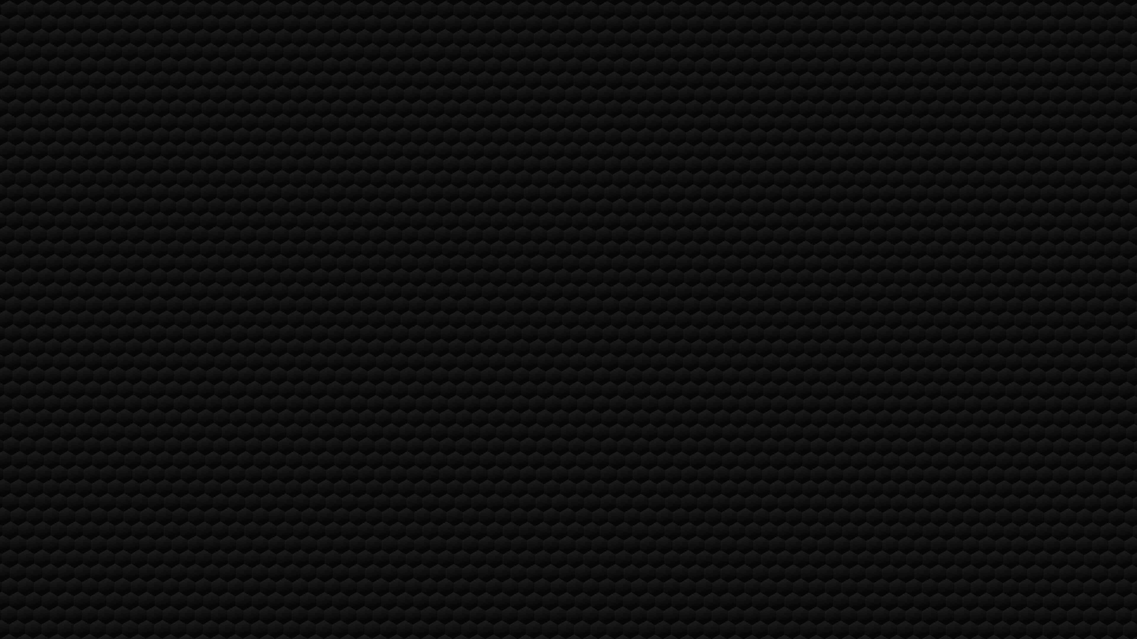 Pure Black Oled, black textured, subtle repeating hexagonal pattern, 4K Desktop Wallpaper