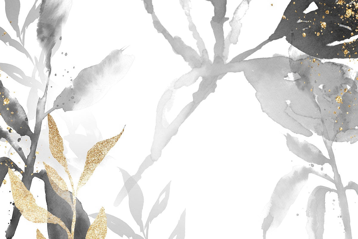 white and gold ink art, gray and gold glitter, clean white background, SD Desktop Wallpaper