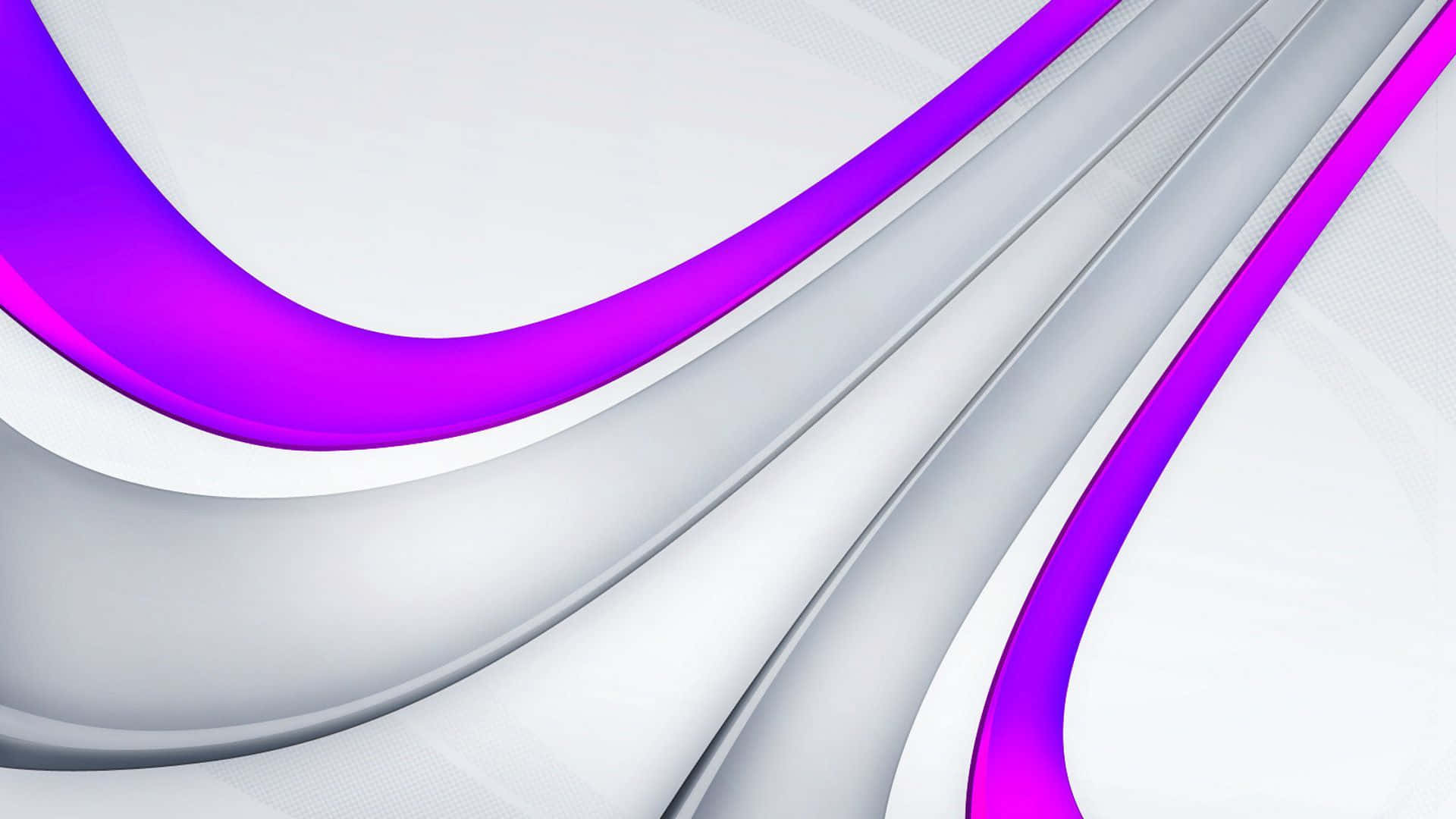 white, vibrant purple, curved ribbons, Full HD Desktop Wallpaper