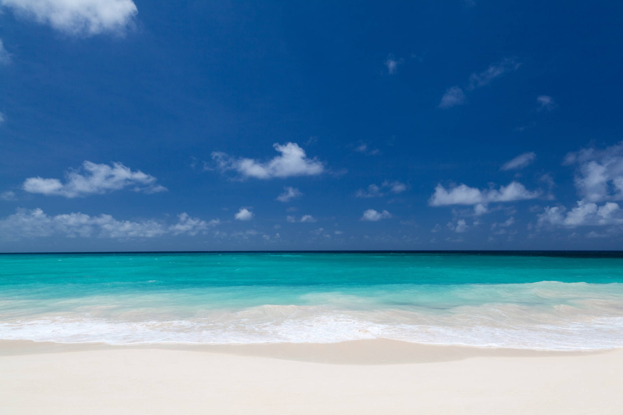 white beach, turquoise ocean, blue sky, Full HD Desktop Wallpaper