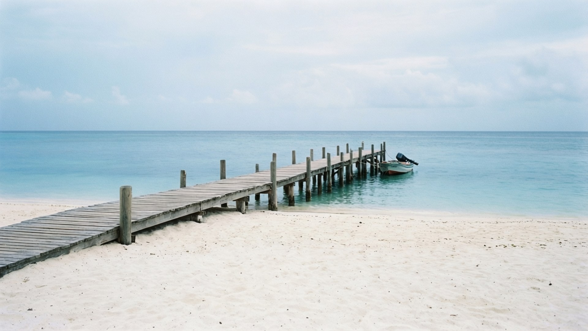 pier, turquoise, white beach, Full HD Desktop Wallpaper