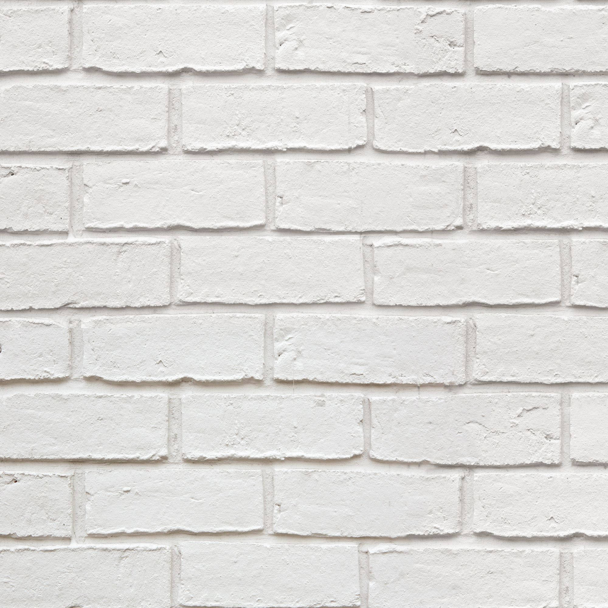 white painted brick, running bond, textured mortar lines, Full HD Desktop Wallpaper