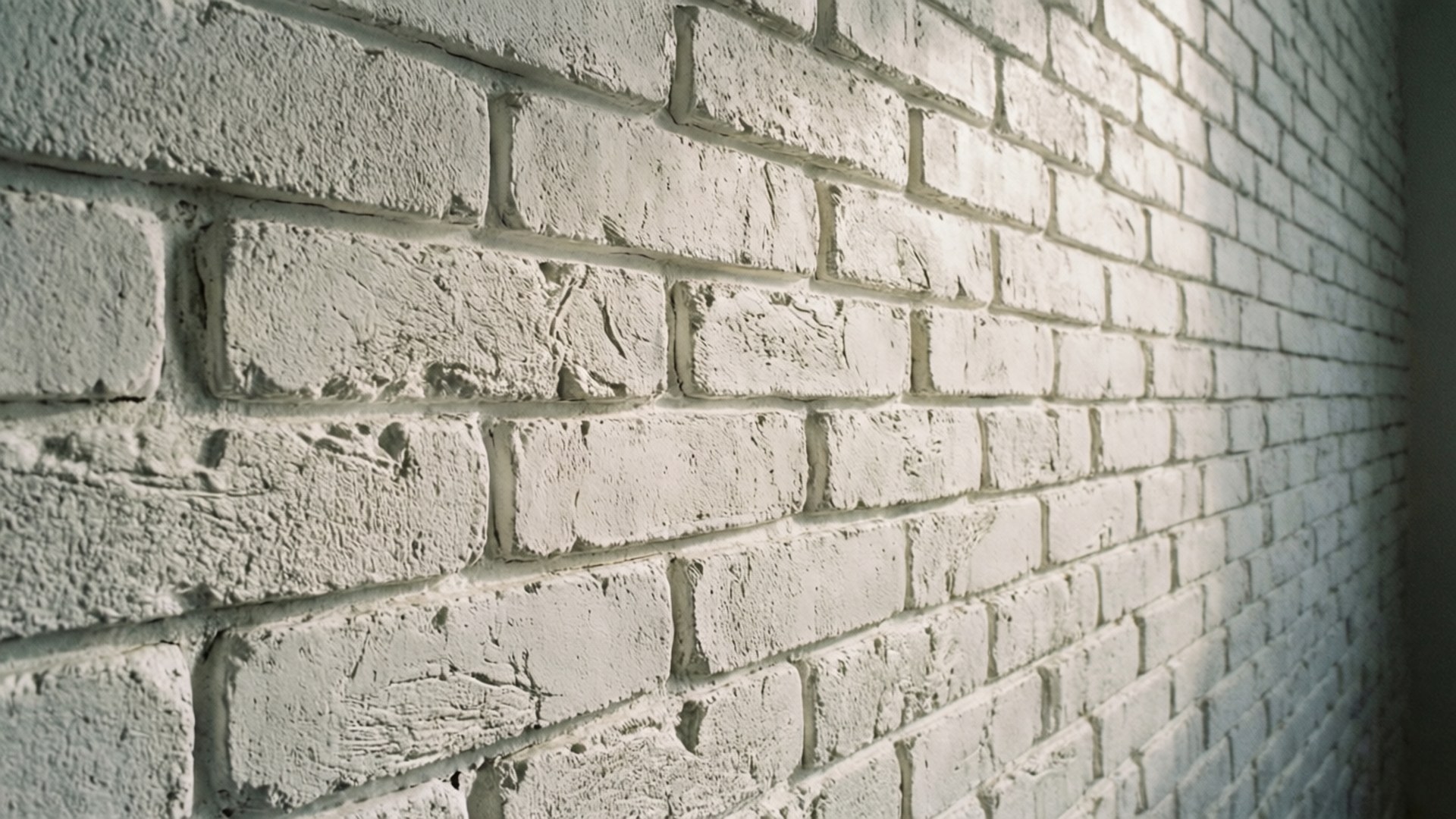 embossed faux white brick, white-painted brick wall, textured mortar lines, Full HD Desktop Wallpaper