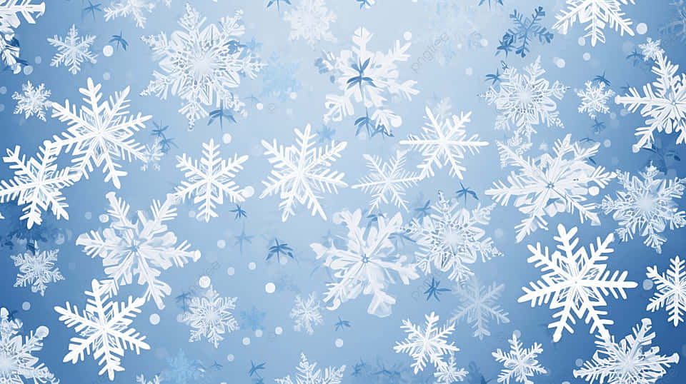 snowflake pattern, blue background, soft gradient blue, SD Desktop Wallpaper