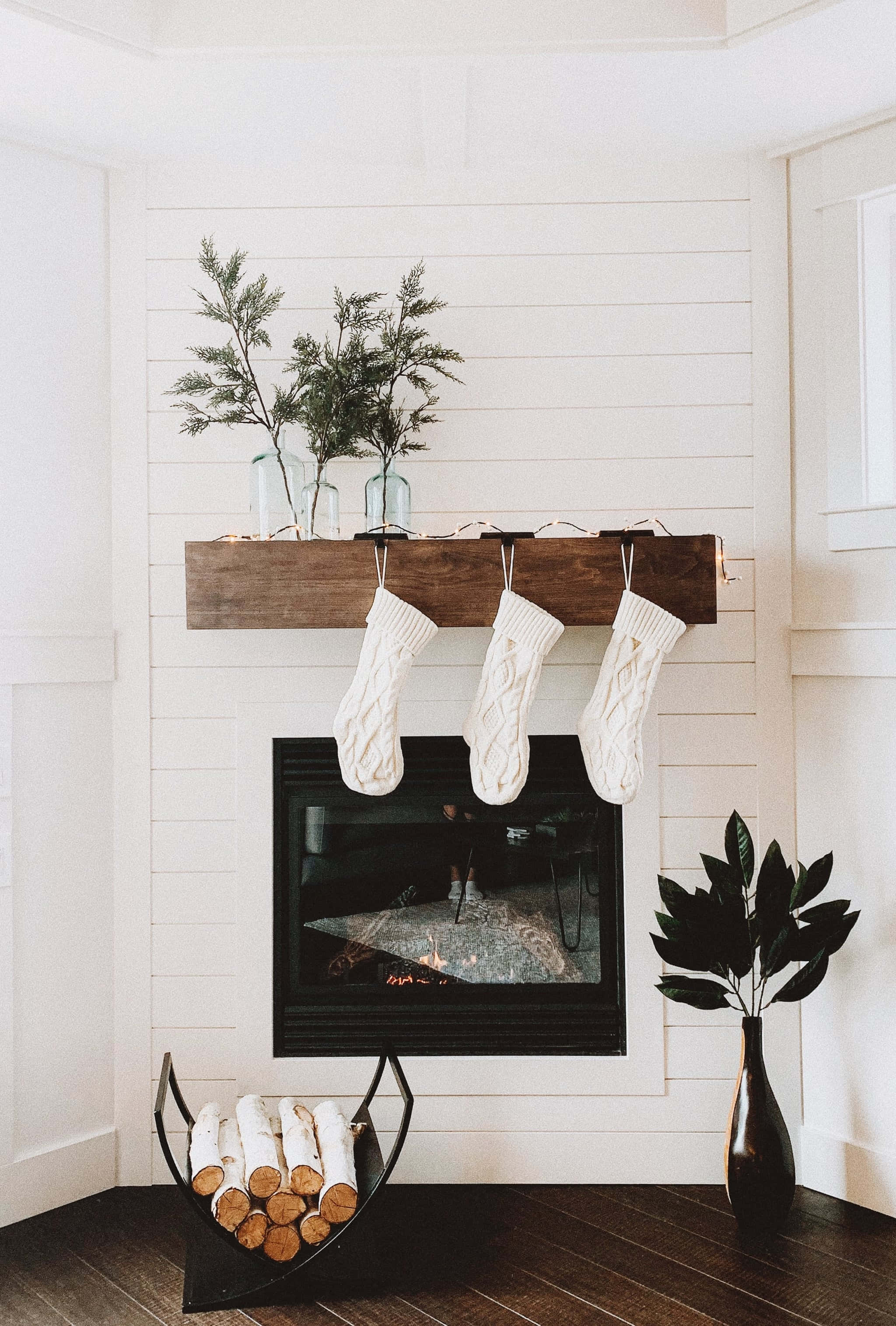 iPhone, Christmas Aesthetic, stockings, 2K Phone Wallpaper