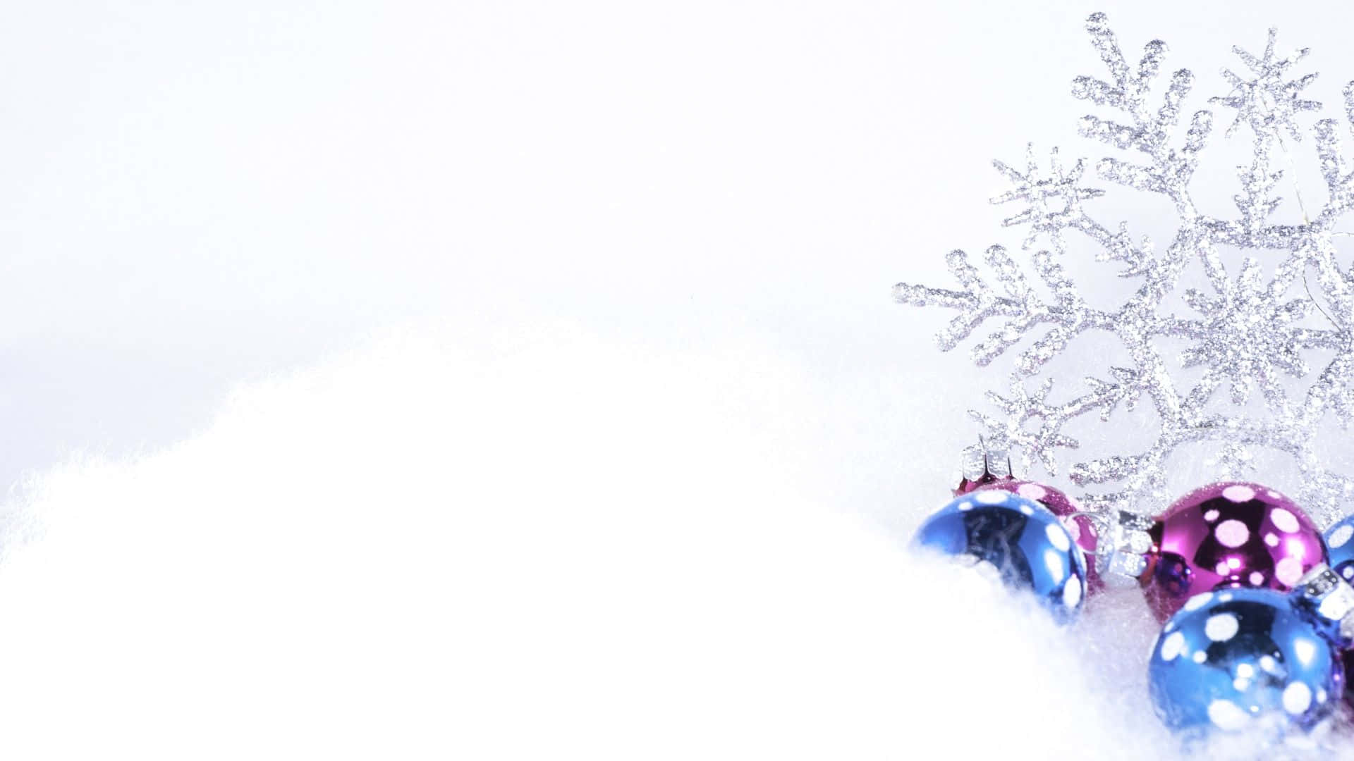White Christmas, snowflake, blue, Full HD Desktop Wallpaper