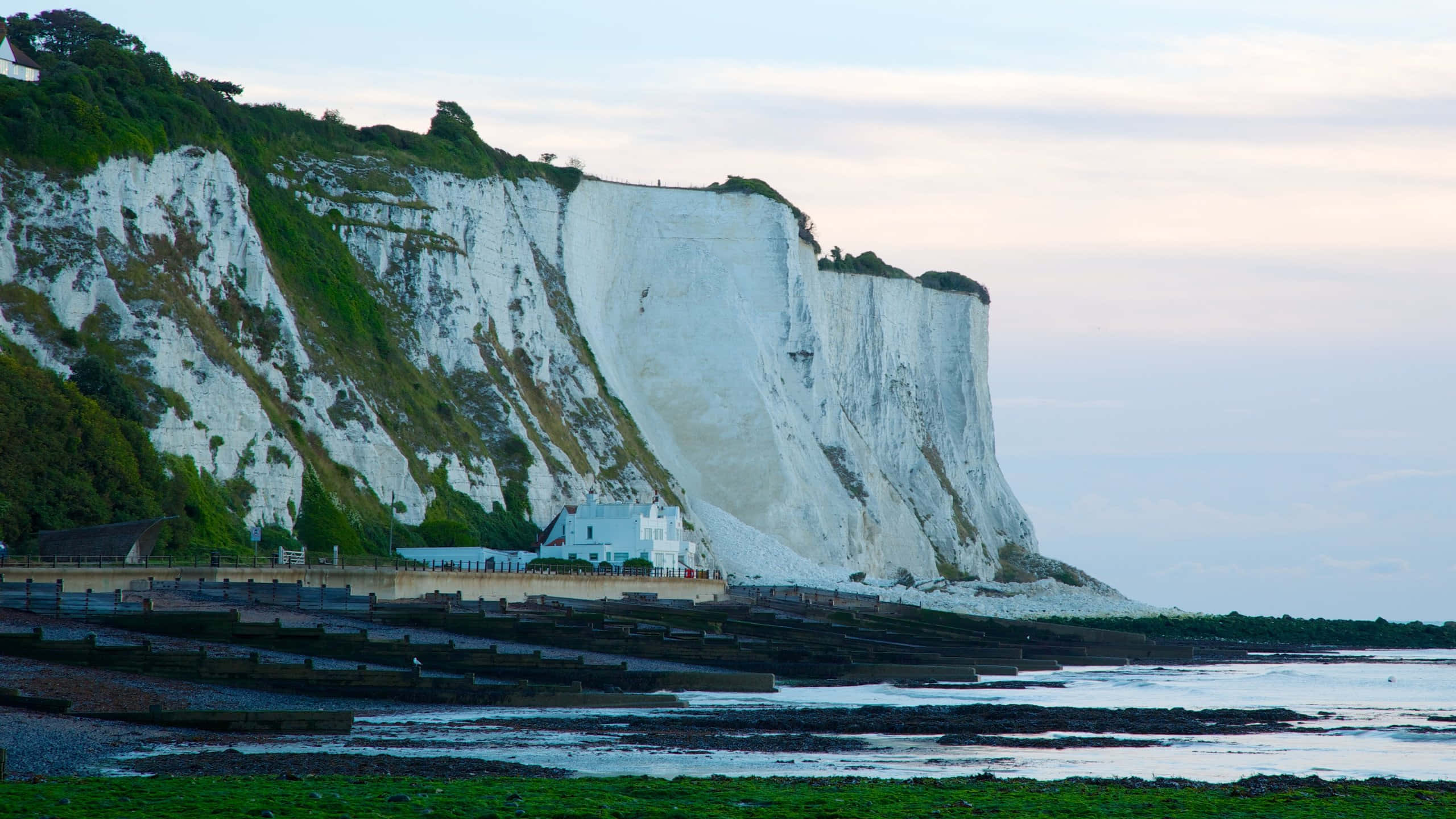 White Cliffs Of Dover, coastline, white chalk cliffs, 2K Desktop Wallpaper