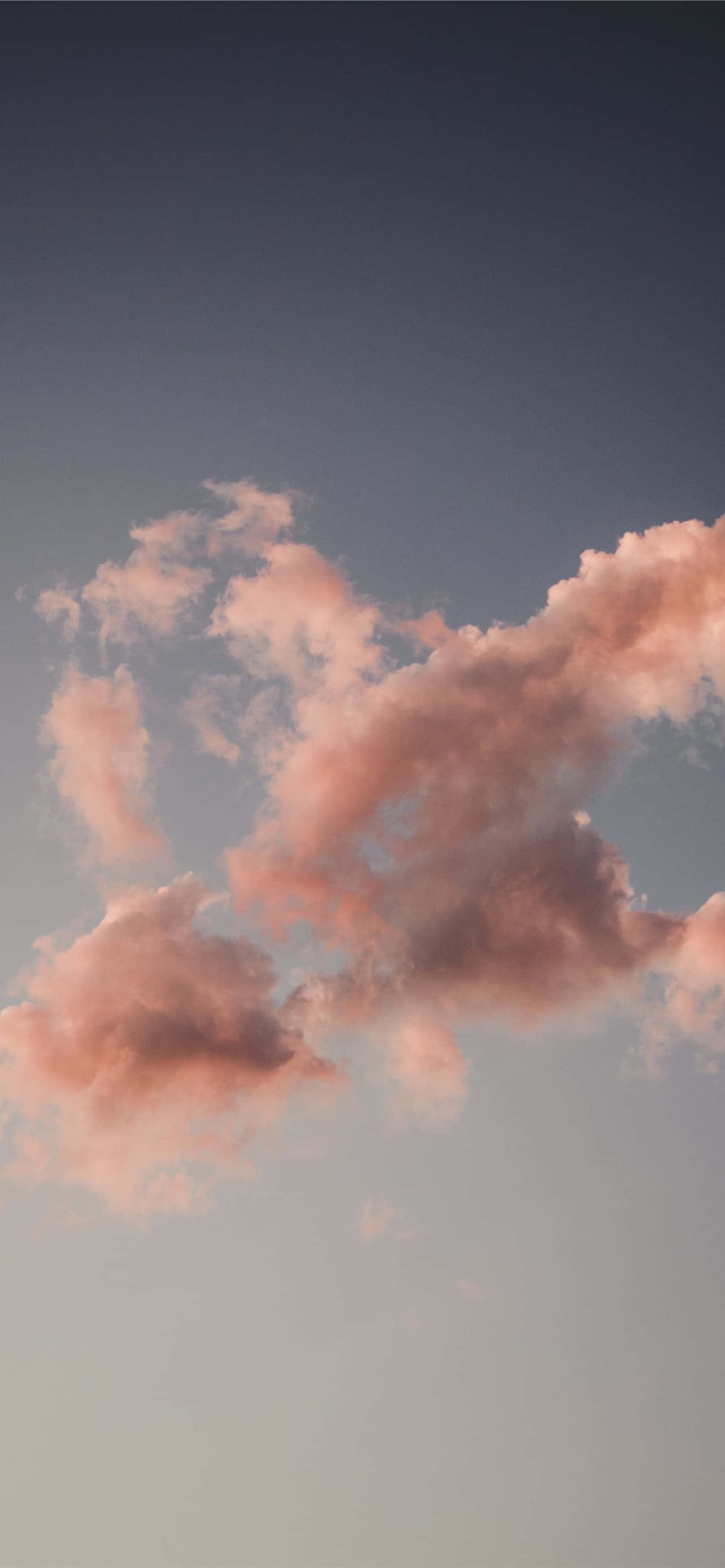 White Clouds, soft pink clouds, gradient sky, 2K Phone Wallpaper