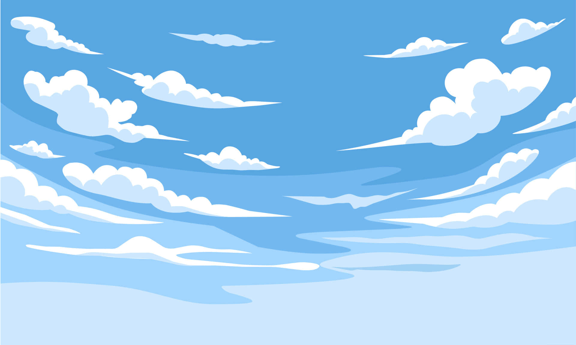 White Clouds, blue sky, fluffy white clouds, Full HD Desktop Wallpaper