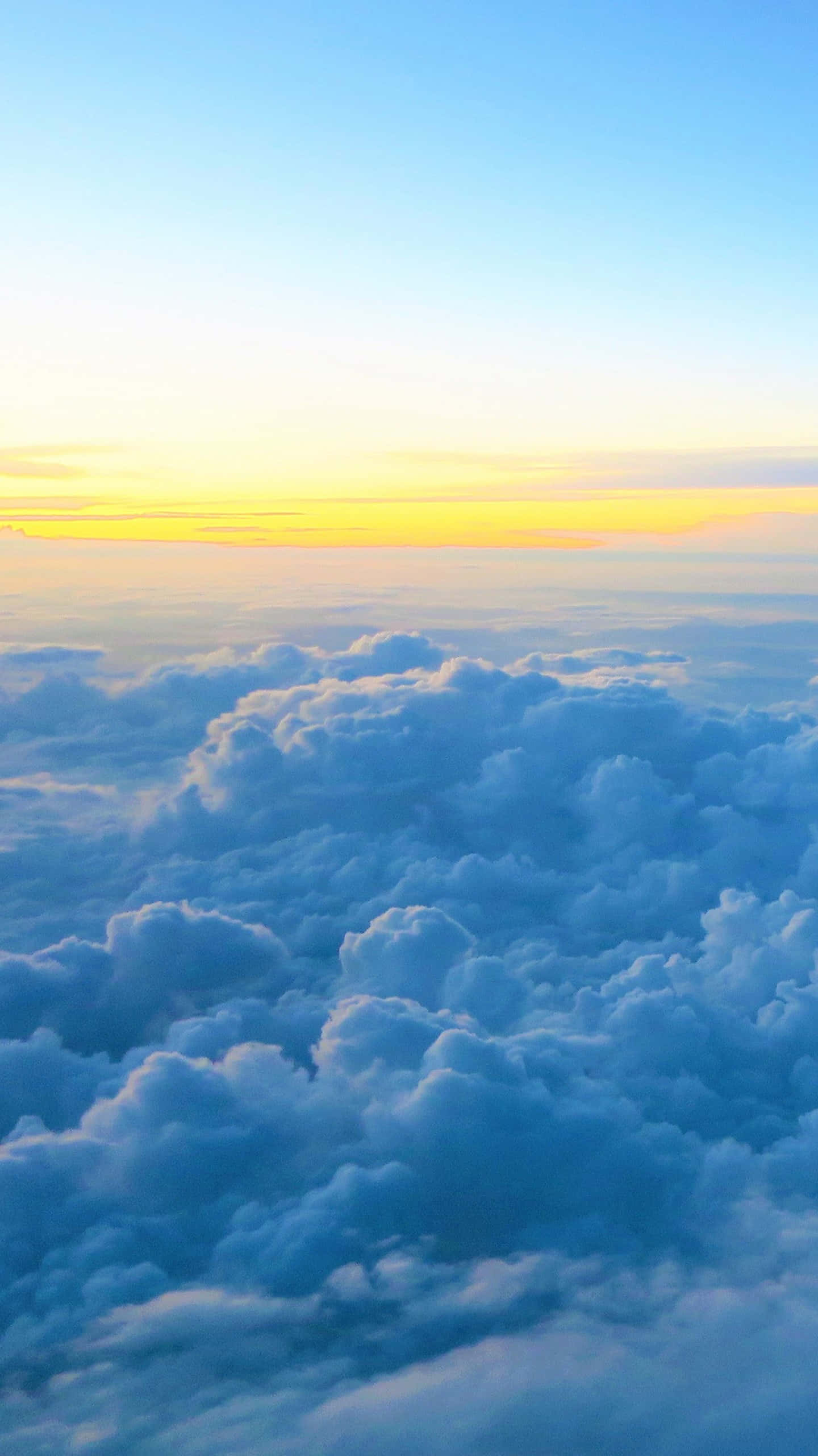 White Clouds, sunrise, fluffy blue clouds, 2K Phone Wallpaper