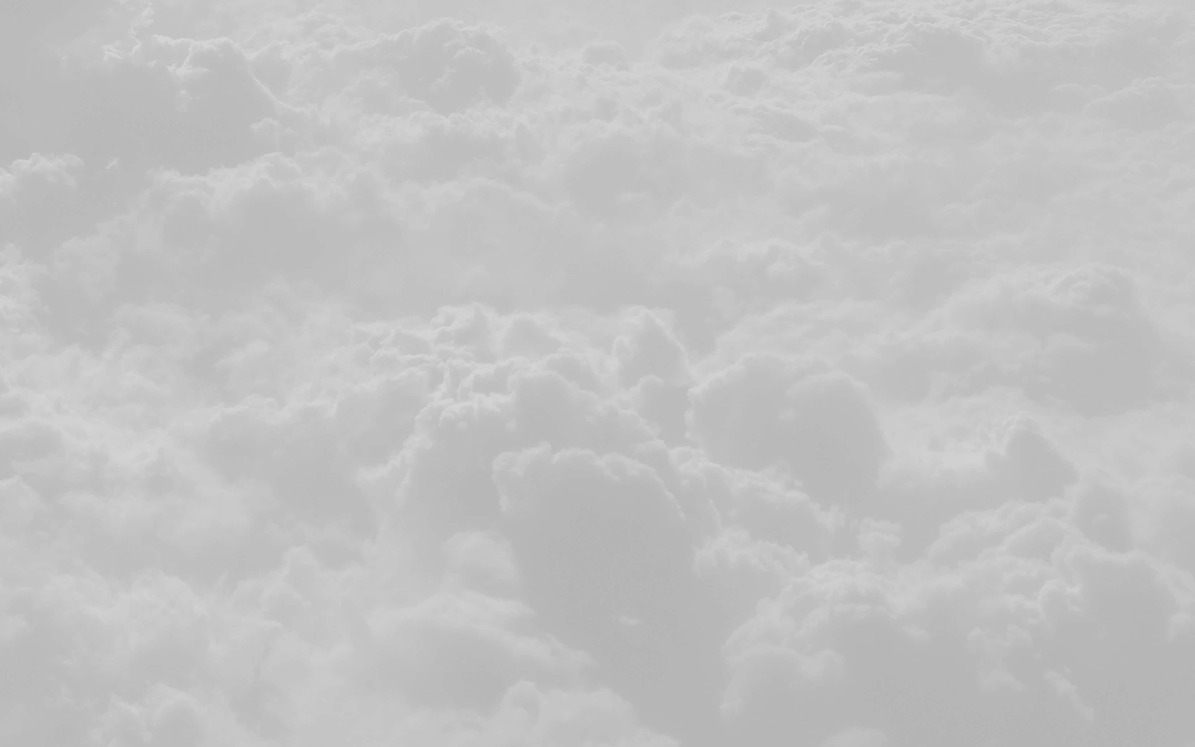 White Clouds, fluffy clouds, monochrome, 4K Desktop Wallpaper