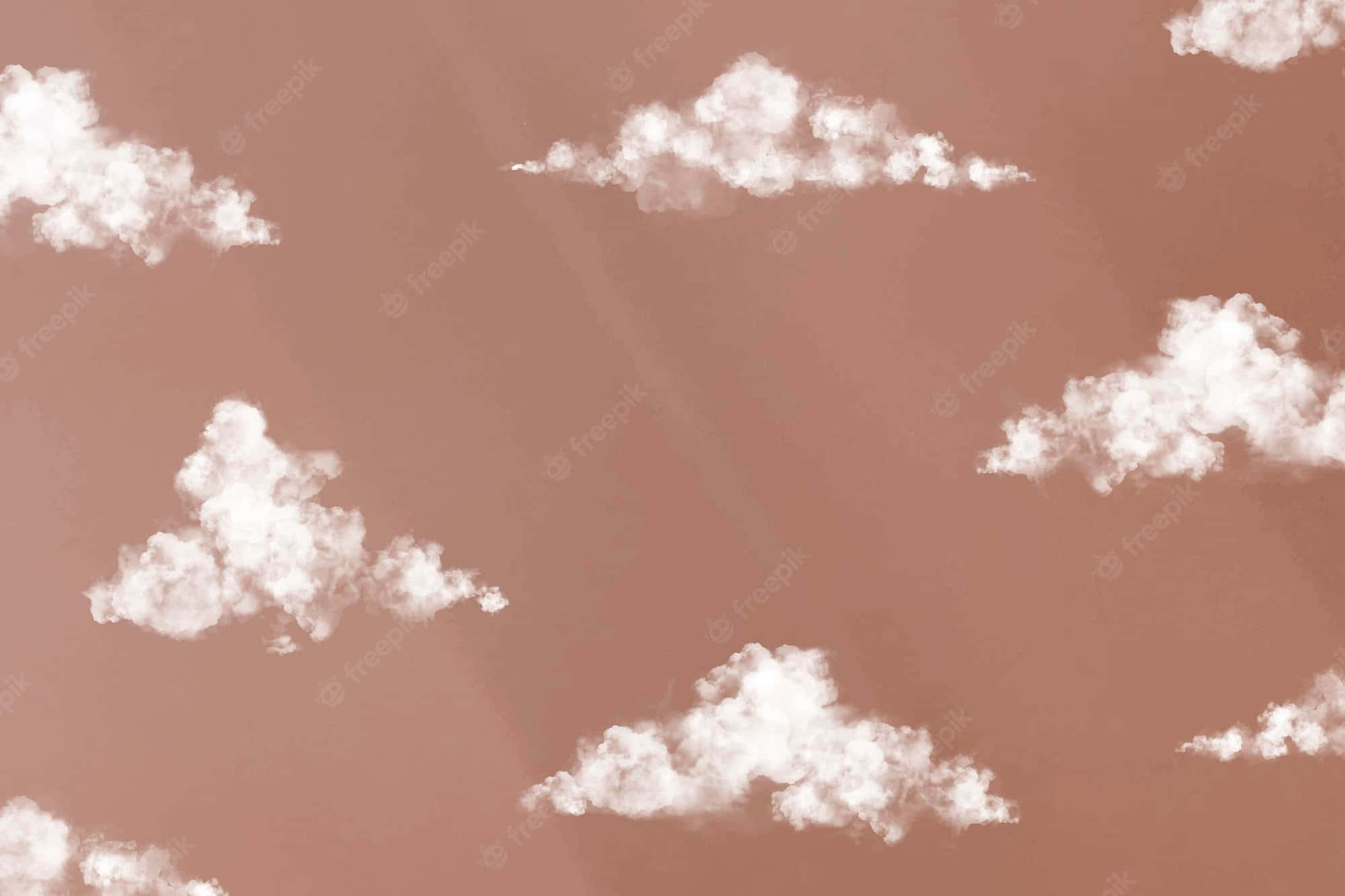White Clouds, dusty rose sky, blue sky, Full HD Desktop Wallpaper