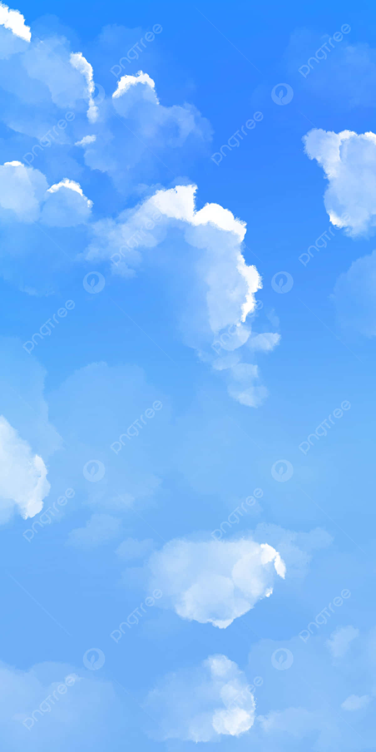 White Clouds, azure sky, soft fluffy white clouds, Full HD Phone Wallpaper