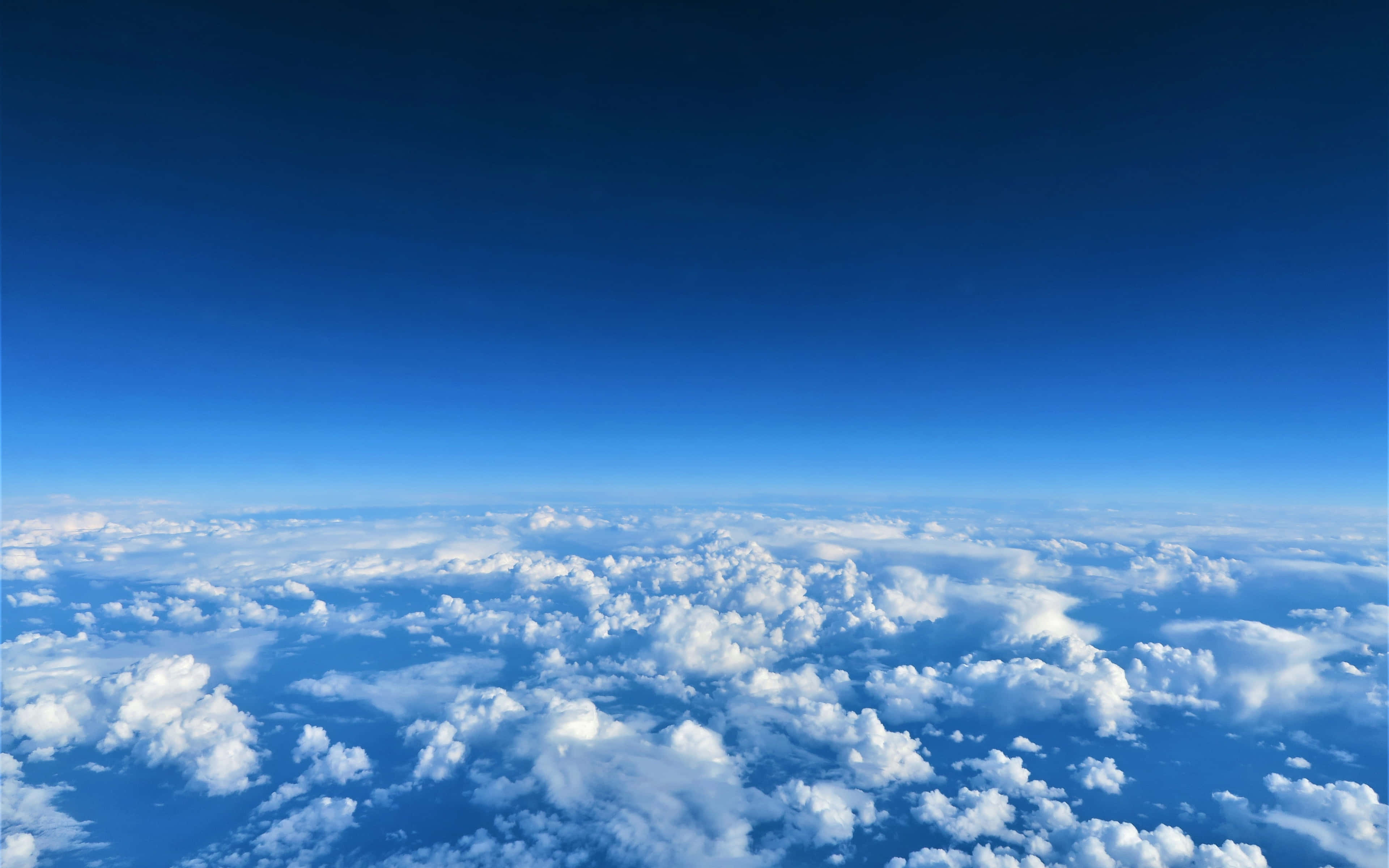 clouds 4k, fluffy white clouds, gradient blue sky, 4K Desktop Wallpaper