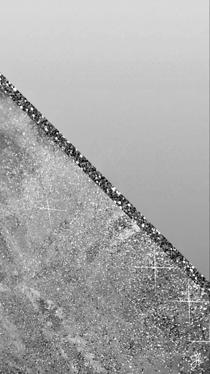 white glitter, glittery textured surface, smooth gradient gray background, SD Phone Wallpaper