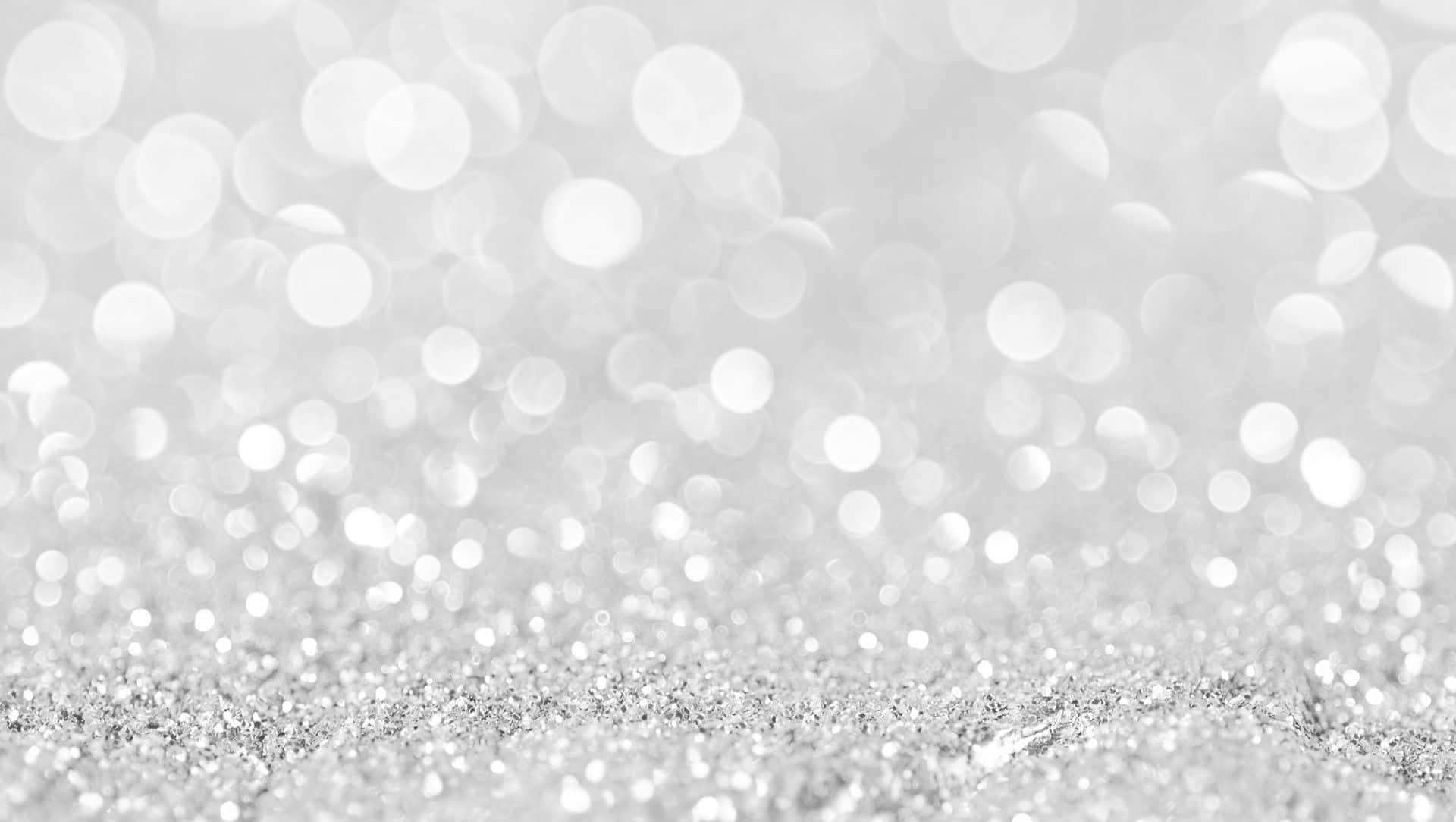 white and silver background, shimmering silver glitter particles, soft bokeh effect, Full HD Desktop Wallpaper