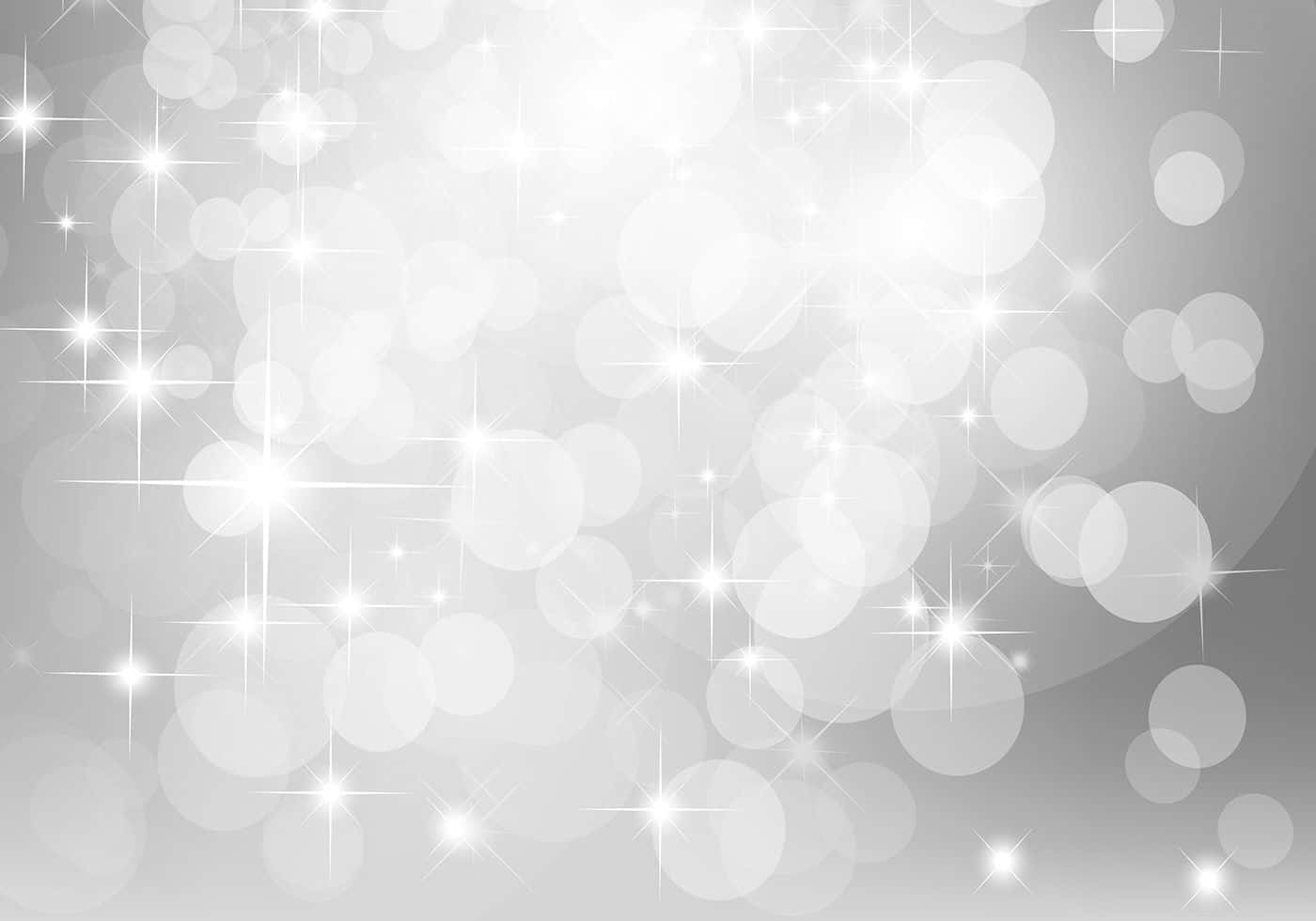 White Glitter, shimmering silver background, glowing bokeh circles, HD Desktop Wallpaper