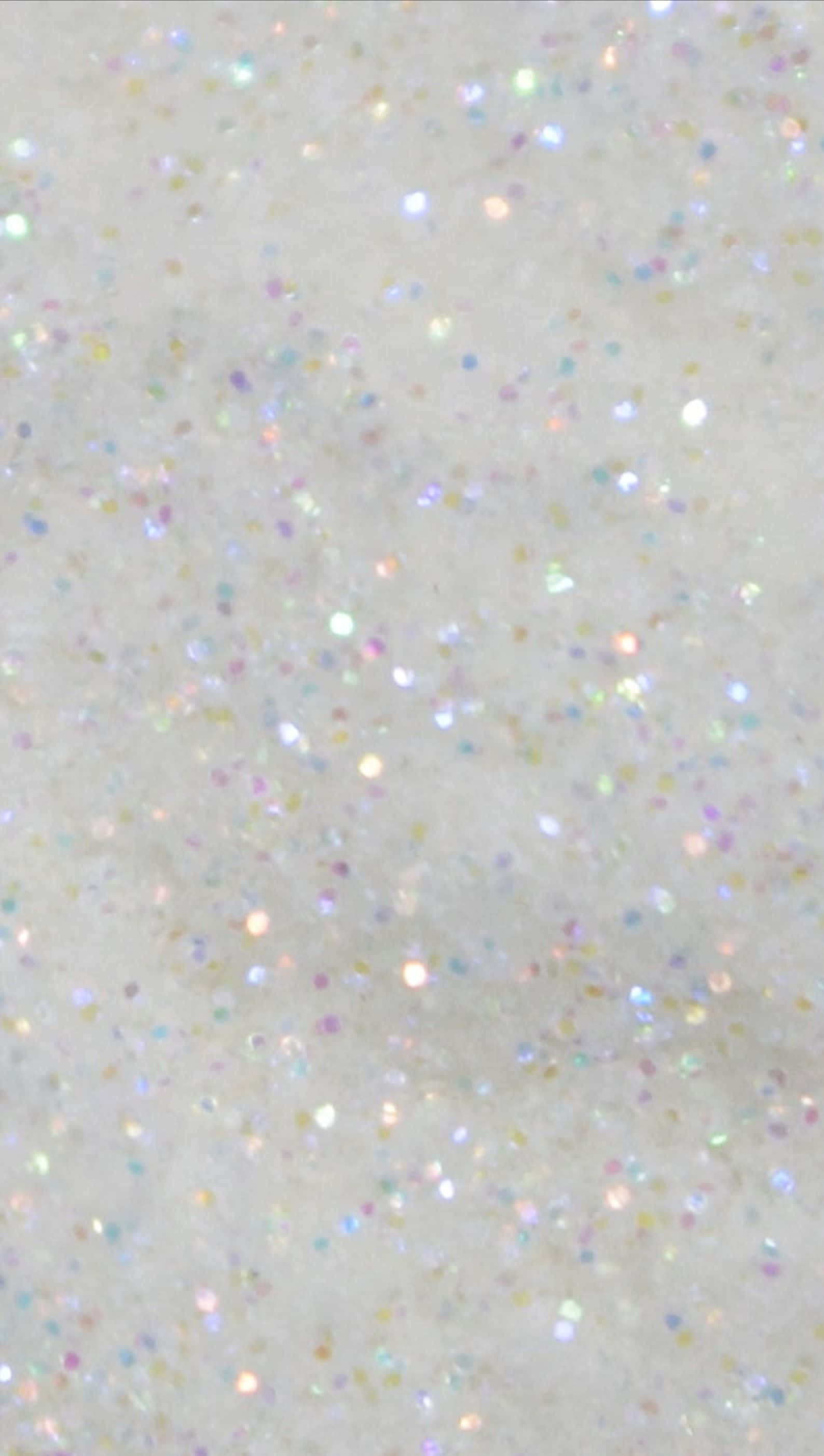 white surface, multicolored glitter, soft white background, 2K Phone Wallpaper