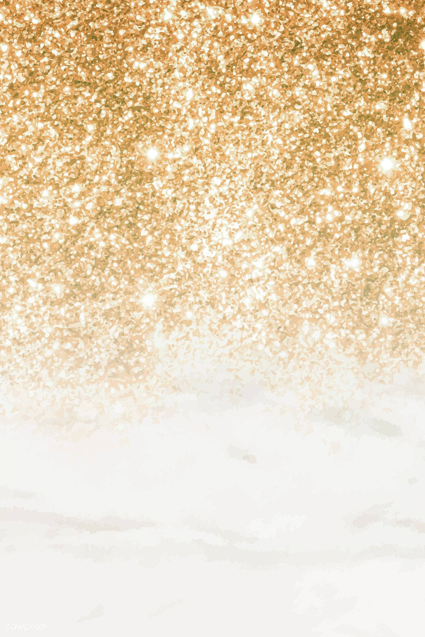 white and gold glitter shower, golden glitter particles, soft white textured background, Full HD Phone Wallpaper