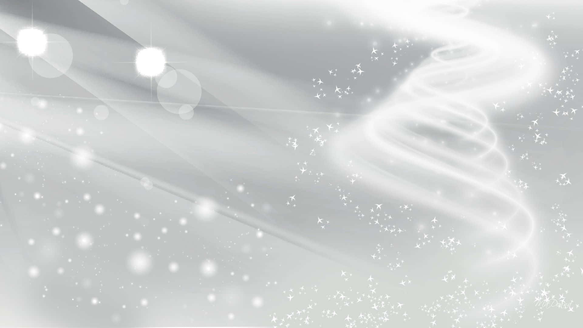 White Glitter, silver, glowing spiral light trails, Full HD Desktop Wallpaper