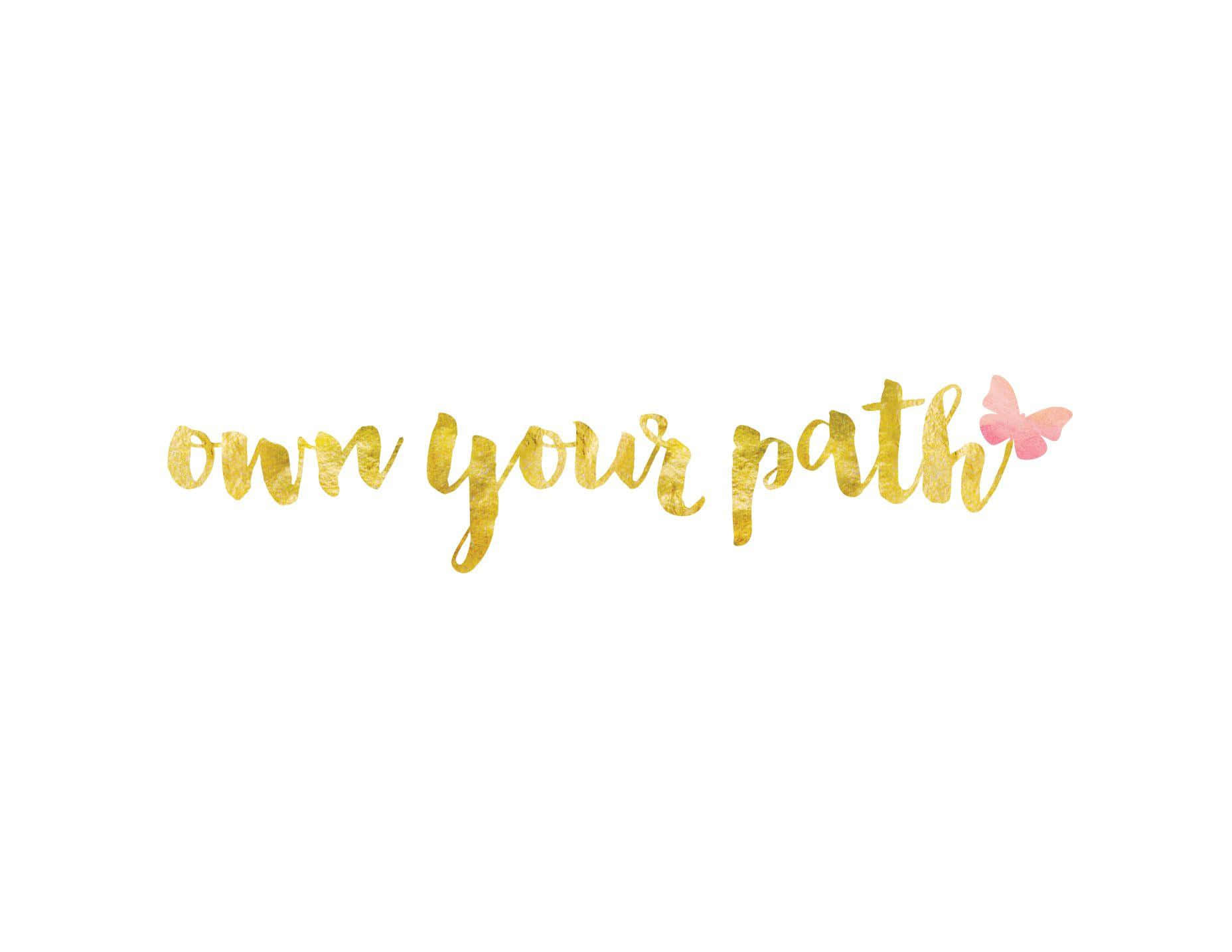 White Gold, golden glittery cursive text, pink watercolor butterfly, HD Desktop Wallpaper
