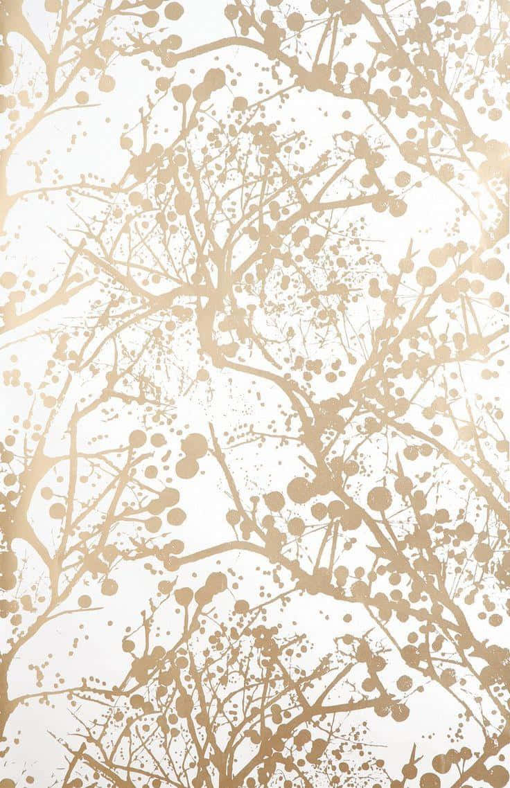 White Gold, gold-toned, white background, SD Phone Wallpaper